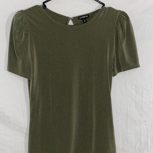 Express Size Medium Green Stretchy Top